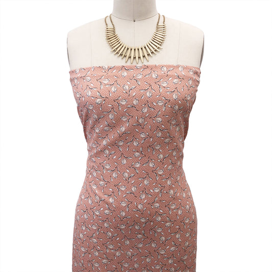 P-2630-754-CORAL-PEACH - PRINTED POLY MOROCCAN 100% POLY