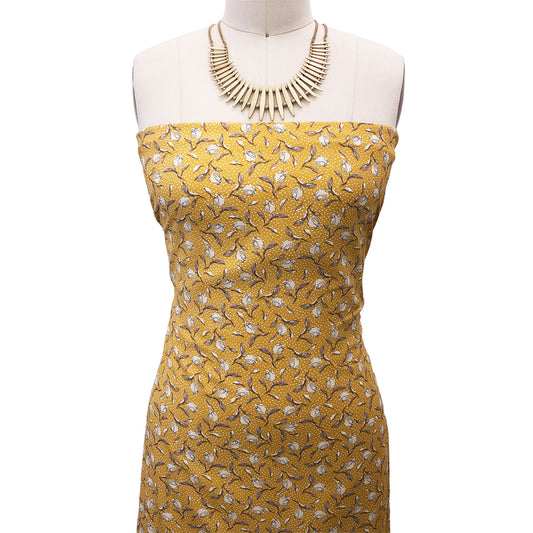 P-2630-754-MARIGOLD-BANANA - PRINTED POLY MOROCCAN 100% POLY