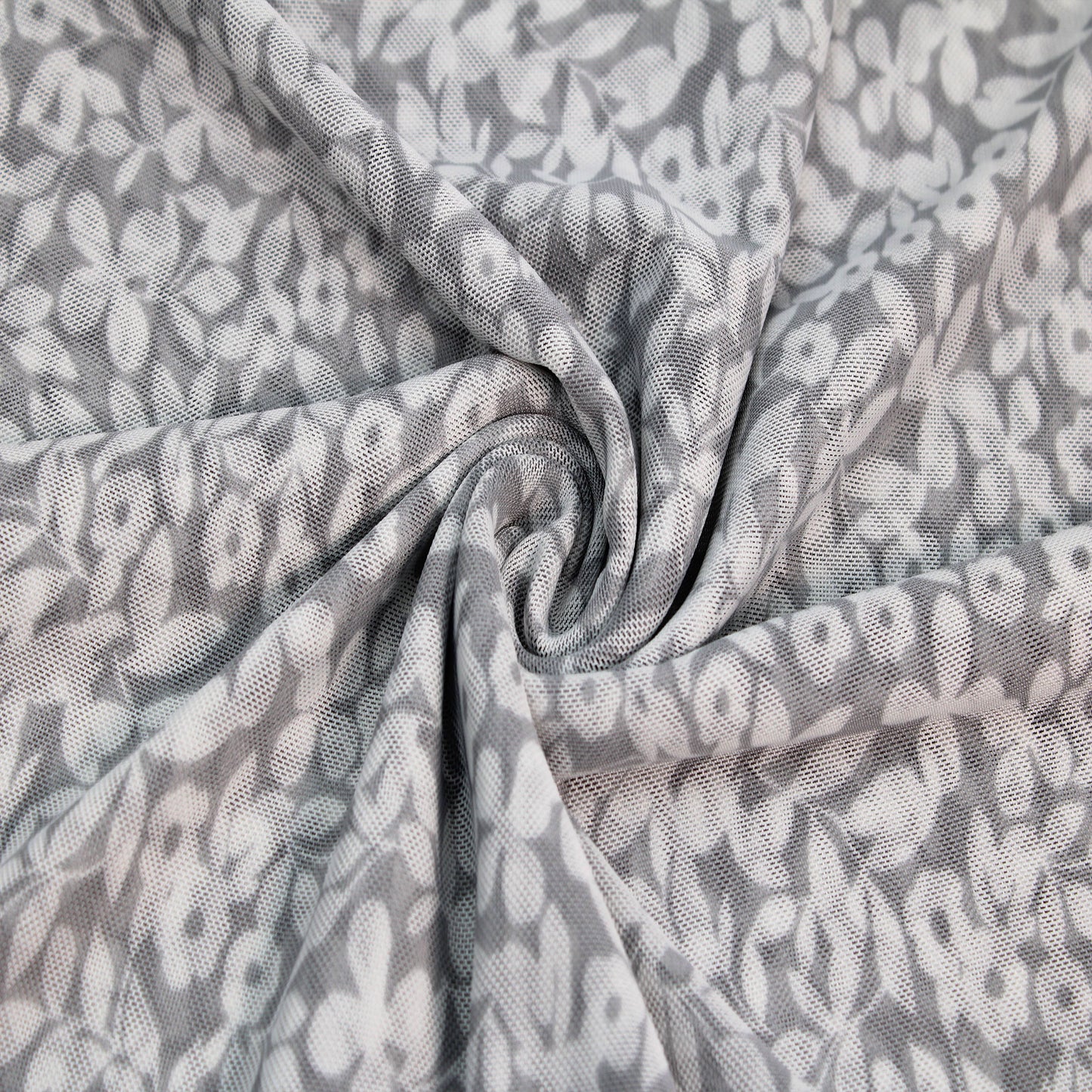 P-2631-453-GREY-SILVER - PRINTED POLY POWER MESH 92%POLY 8%SPANDEX
