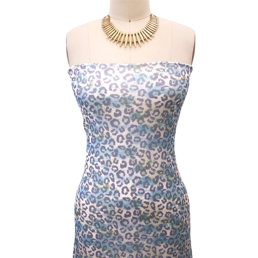 P-2639-453-OFF-WHITE-BLUE - PRINTED POLY POWER MESH 92%POLY 8%SPANDEX