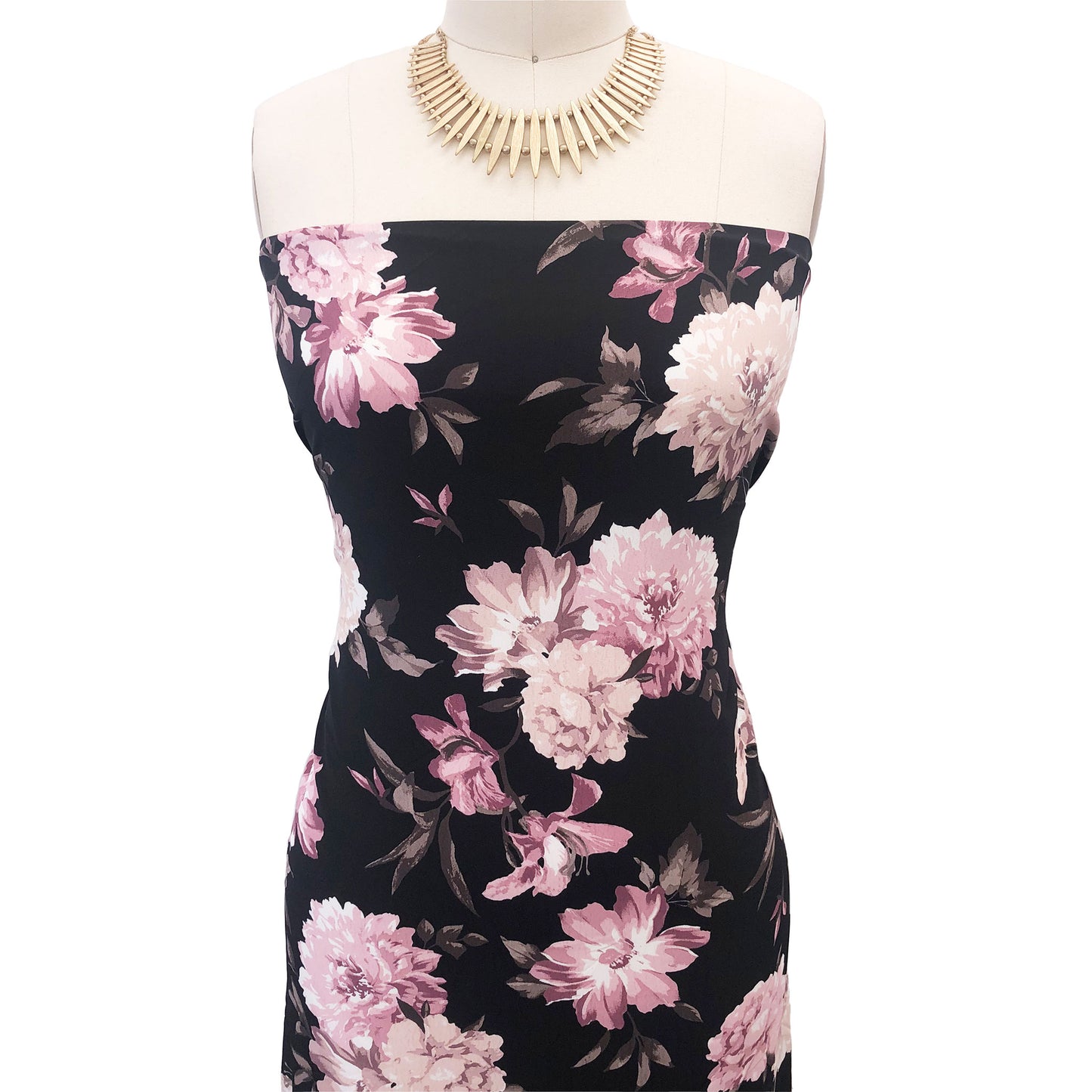 P-2671-754-BLACK-MAUVE - PRINTED POLY MOROCCAN 100% POLY