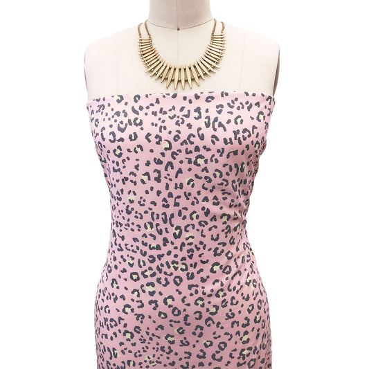 P-2672-754-PINK-YELLOW - PRINTED POLY MOROCCAN 100% POLY