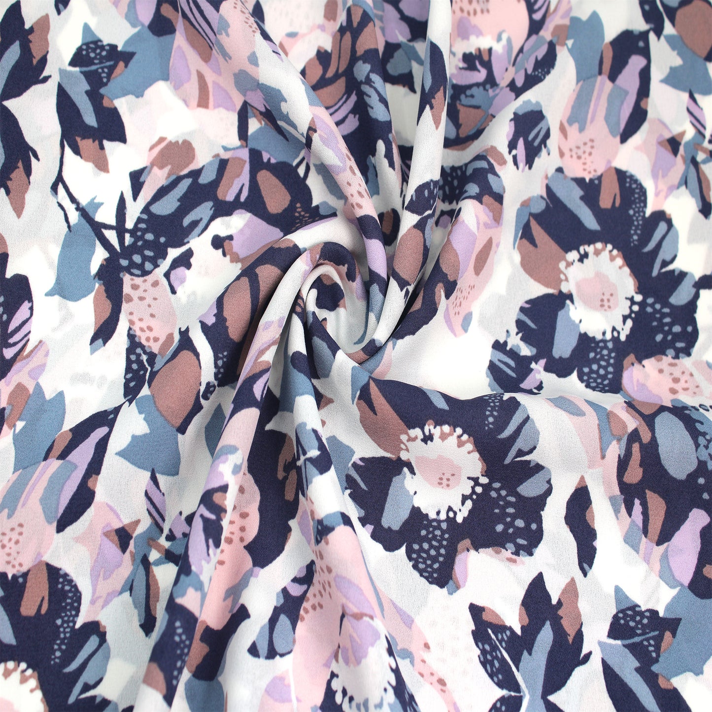 P-2706-504-OFF-WHITE-INDIGO - PRINTED WOOL DOBBY 100% POLYESTER