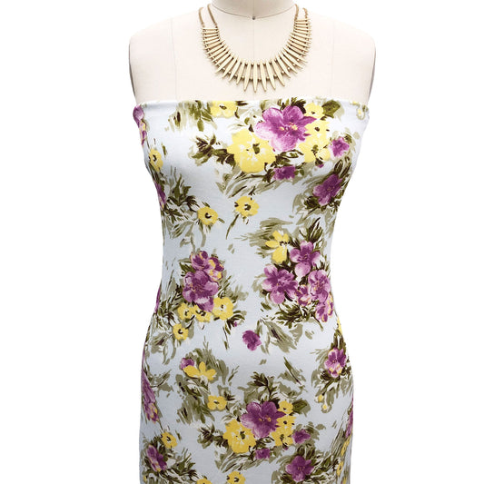 P-2717-703-PALE-BLUE-ORCHID - PRINTED TWIST CREPE 92% POLY 8% SPANDEX