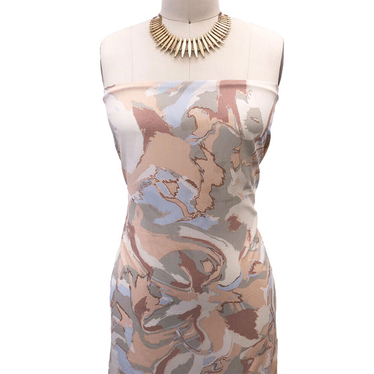 P-2743-754-SAGE-SHELL - PRINTED POLY MOROCCAN 100% POLY