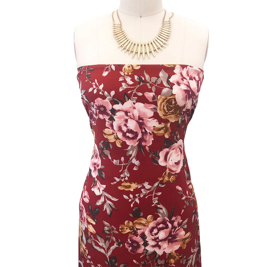 P-2752-754-MARSALA-ROSE-GOLD - PRINTED POLY MOROCCAN 100% POLY