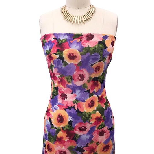 P-2769-501-NAVY-MANGO - PRINTED 100% POLYESTER HI MULTI CHIFFON WASH