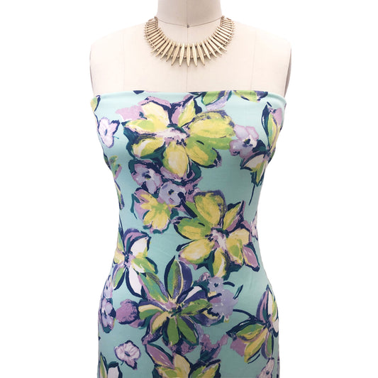 P-2774-668-MINT-LAVENDER - PRINTED DTY 92% POLY 8% SPANDEX DTY DOUBLE SIDED BRUSH