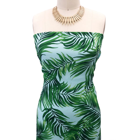 P-2779-504-MINT-GREEN - PRINTED WOOL DOBBY 100% POLYESTER