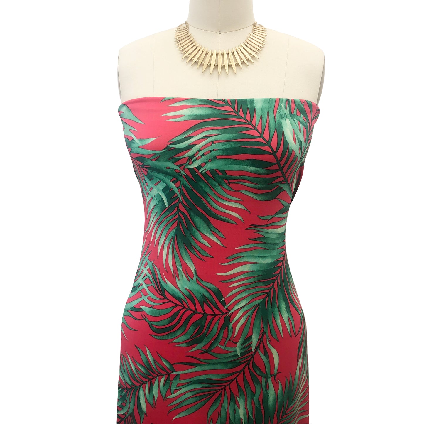 P-2779-800-WATERMELON-GREEN - PRINTED VENEZIA 92% POLY 8% SPANDEX