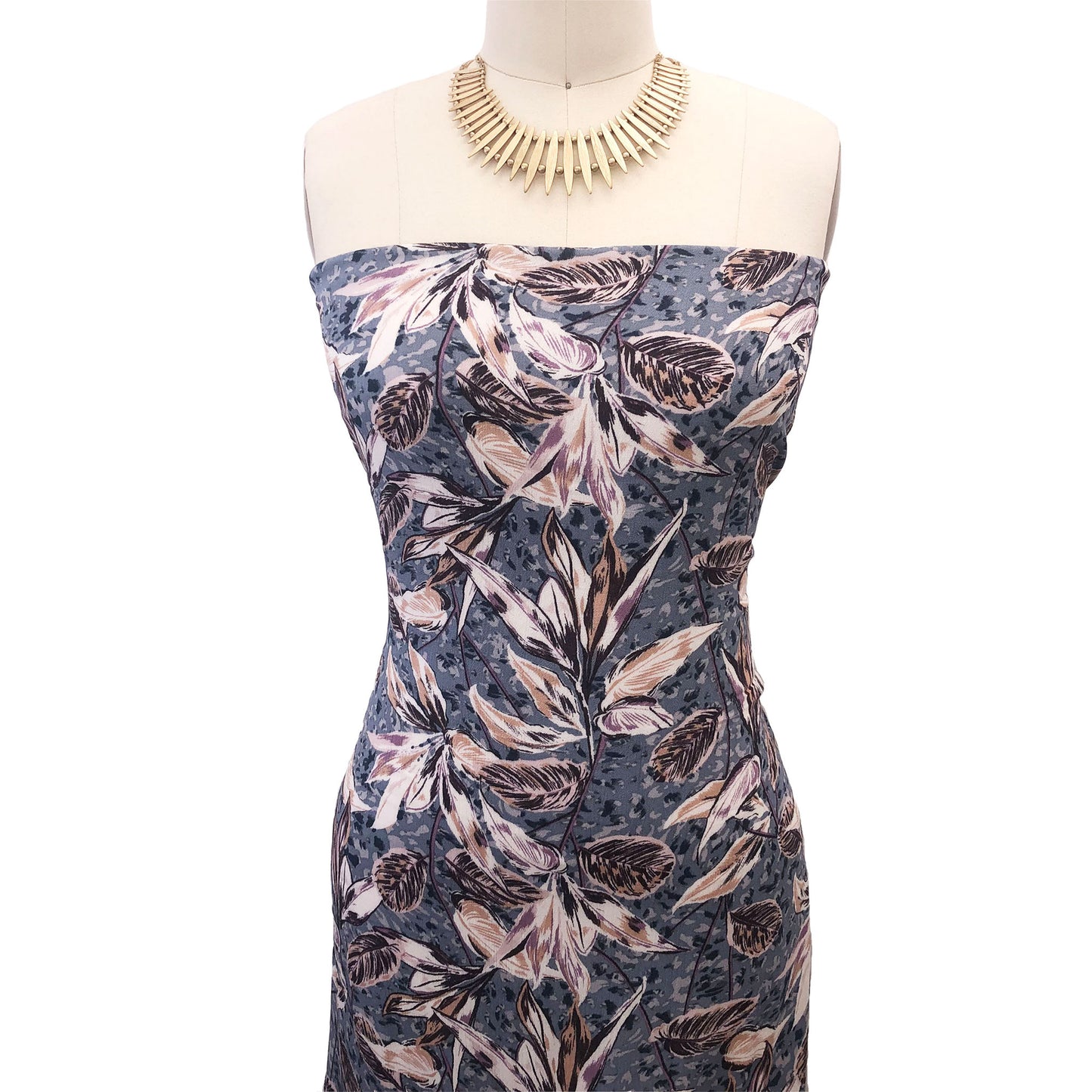 P-2788-636-BLUE-ORCHID PRINTED CREPON 100% RAYON CREPON