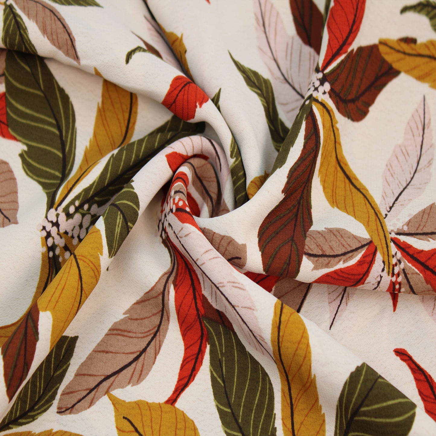P-2793-754-CREAM-ORANGEADE - PRINTED POLY MOROCCAN 100% POLY