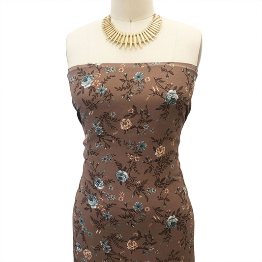 P-2799-754-MOCHA-SAGE - PRINTED POLY MOROCCAN 100% POLY