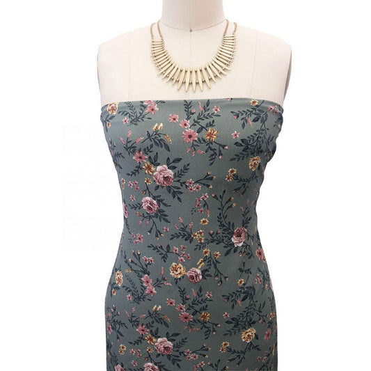 P-2799-754-SAGE-MAUVE - PRINTED POLY MOROCCAN 100% POLY