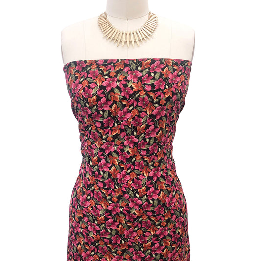 P-2817-754-BLACK-BERRY - PRINTED POLY MOROCCAN 100% POLY