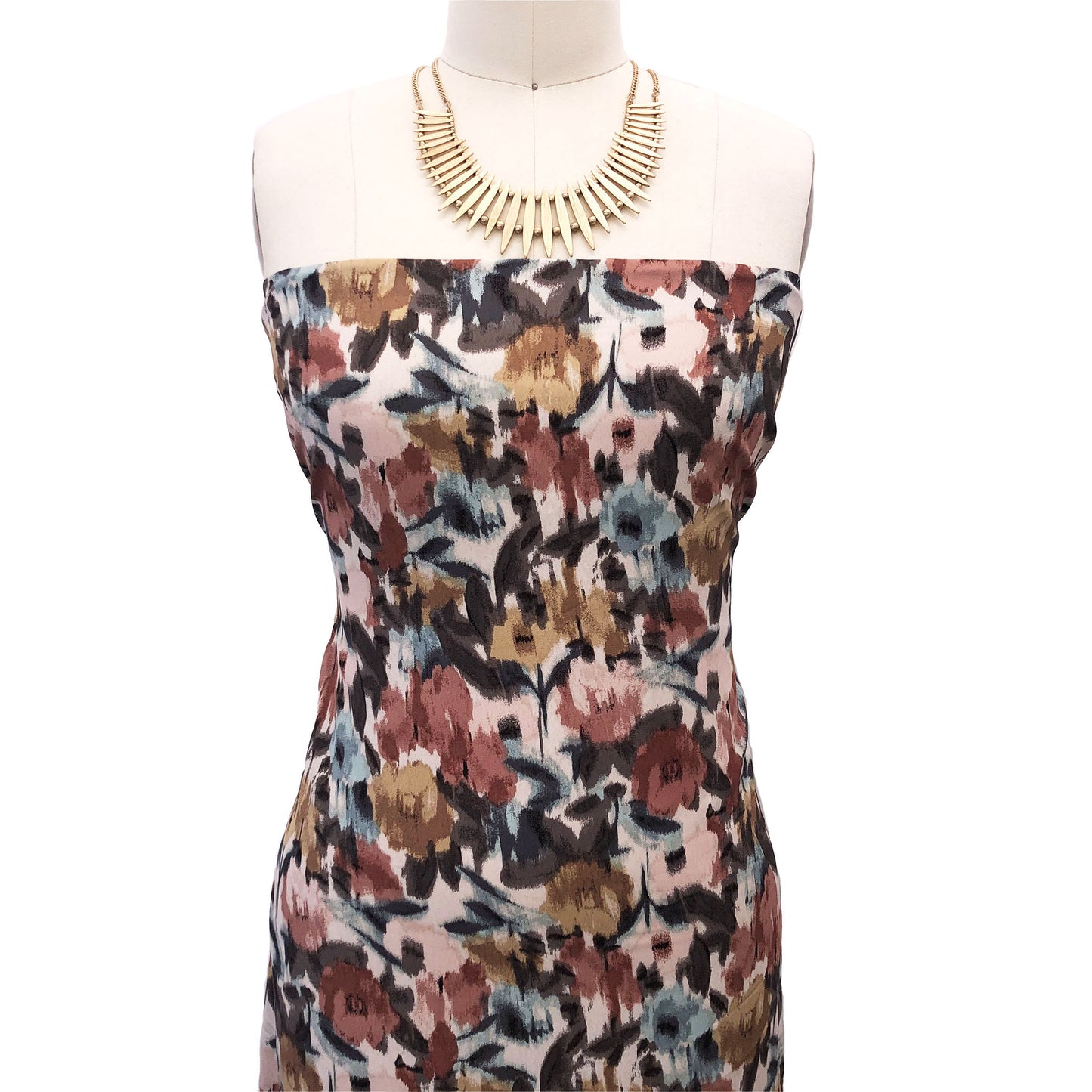 P-2842-754-CREAM-CINNAMON - PRINTED POLY MOROCCAN 100% POLY