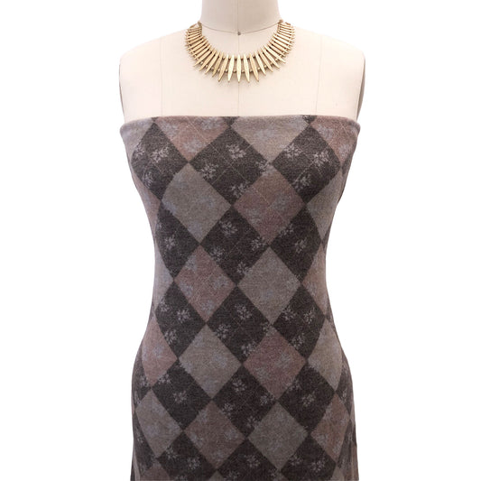 P-2847-798-HC-CHESTNUT-MAUVE - PRINTED PRS HACCI BRSHED 68% POLY 28% RAYON 4% SPAN