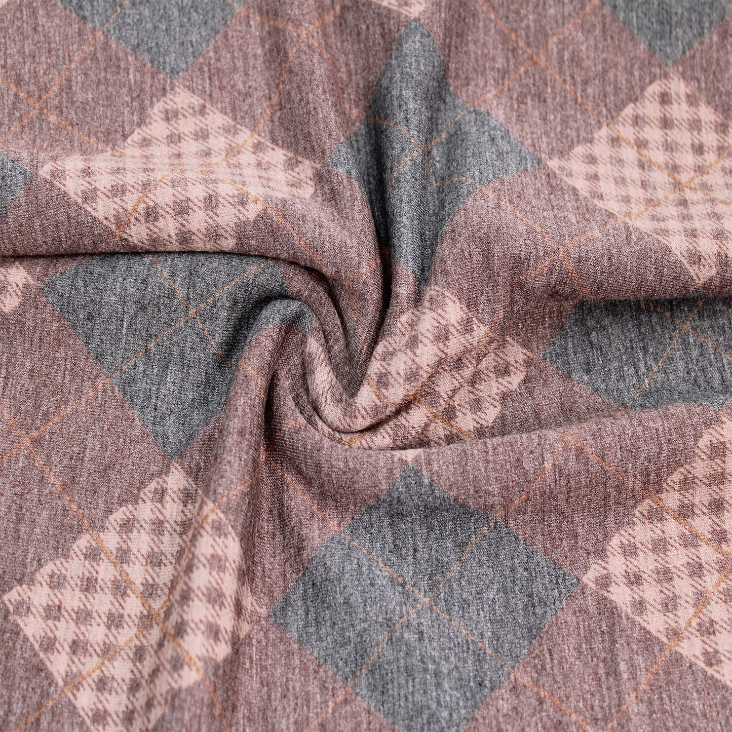 P-2851-506-CHESTNUT-BLACK - PRINTED FRENCH TERRY 63%POLY 33%RAYON 4% SPANDEX