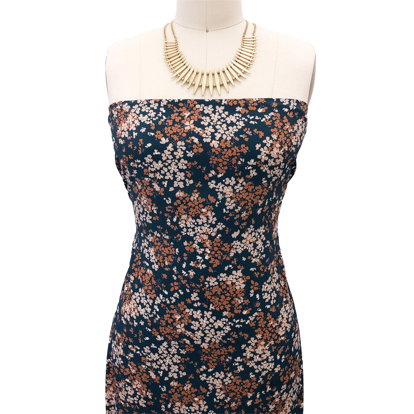 P-2866-754-TEAL-HAZEL - PRINTED POLY MOROCCAN 100% POLY