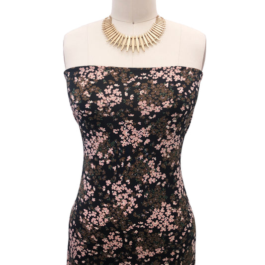 P-2866-800-BLACK-BLUSH - PRINTED VENEZIA 92% POLY 8% SPANDEX