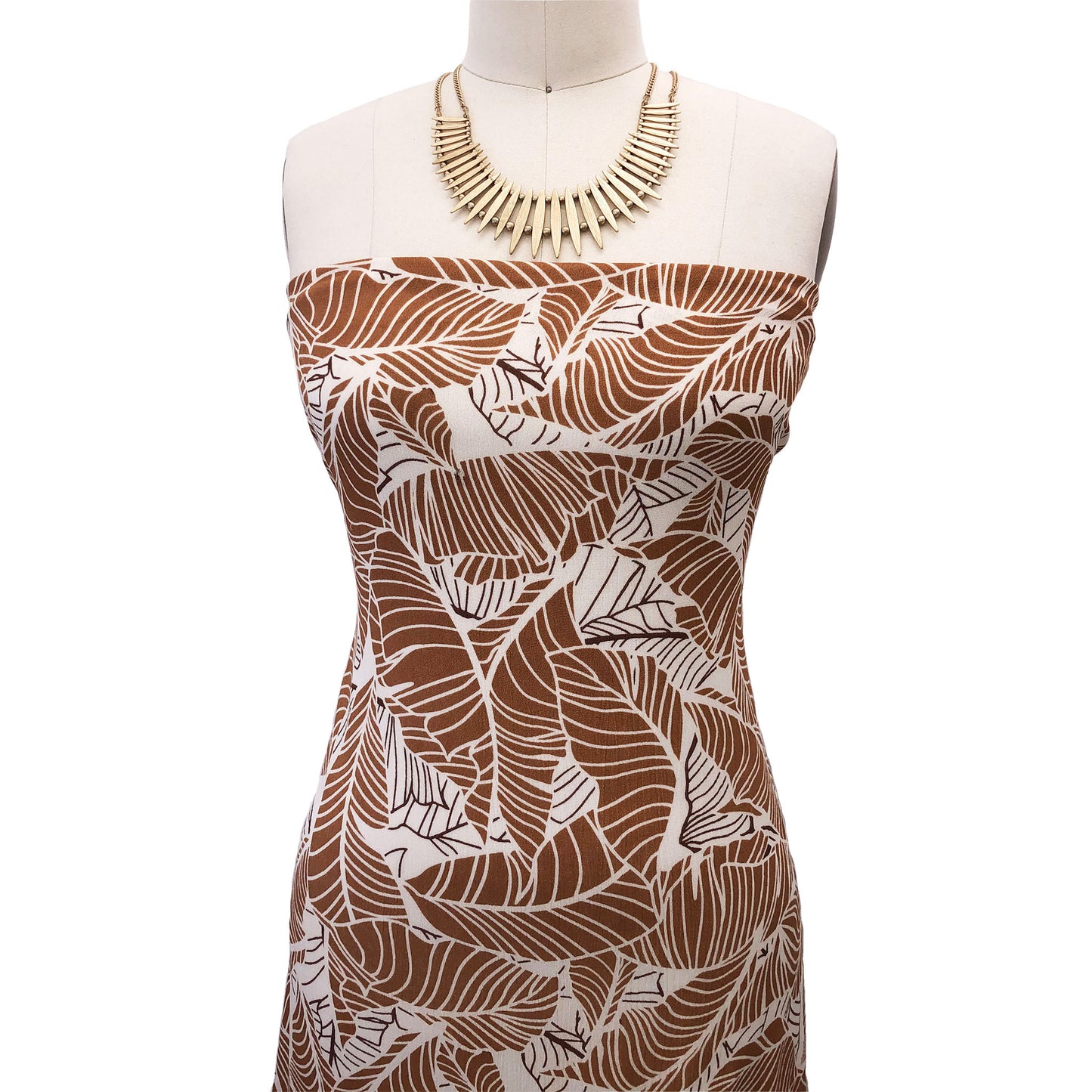 P-2868-636-BEIGE-CAMEL PRINTED CREPON 100% RAYON CREPON