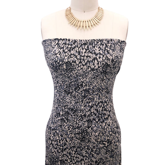 P-2872-800-GREY-BLACK - PRINTED VENEZIA 92% POLY 8% SPANDEX