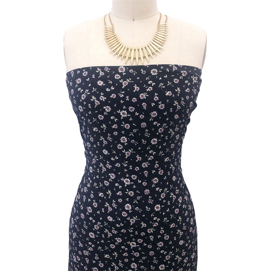 P-2876-754-DK-NAVY-ORCHID - PRINTED POLY MOROCCAN 100% POLY