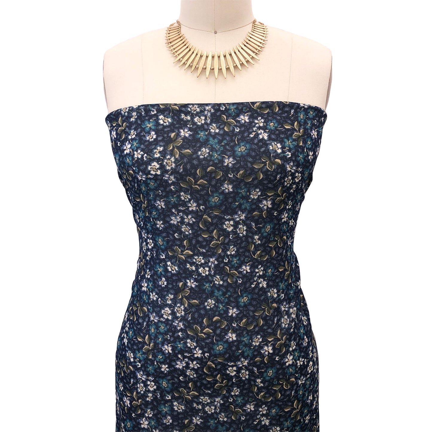 P-2882-501-NAVY-TEAL - PRINTED 100% POLYESTER HI MULTI CHIFFON WASH