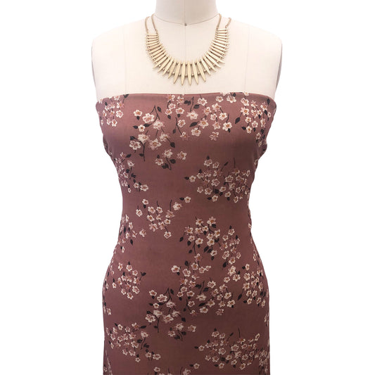 P-2889-501-COCOA-ROSE - PRINTED 100% POLYESTER HI MULTI CHIFFON WASH