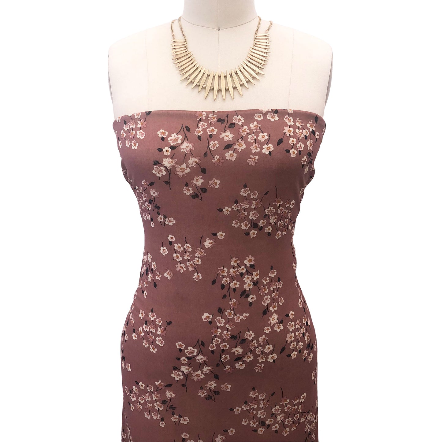 P-2889-501-COCOA-ROSE - PRINTED 100% POLYESTER HI MULTI CHIFFON WASH