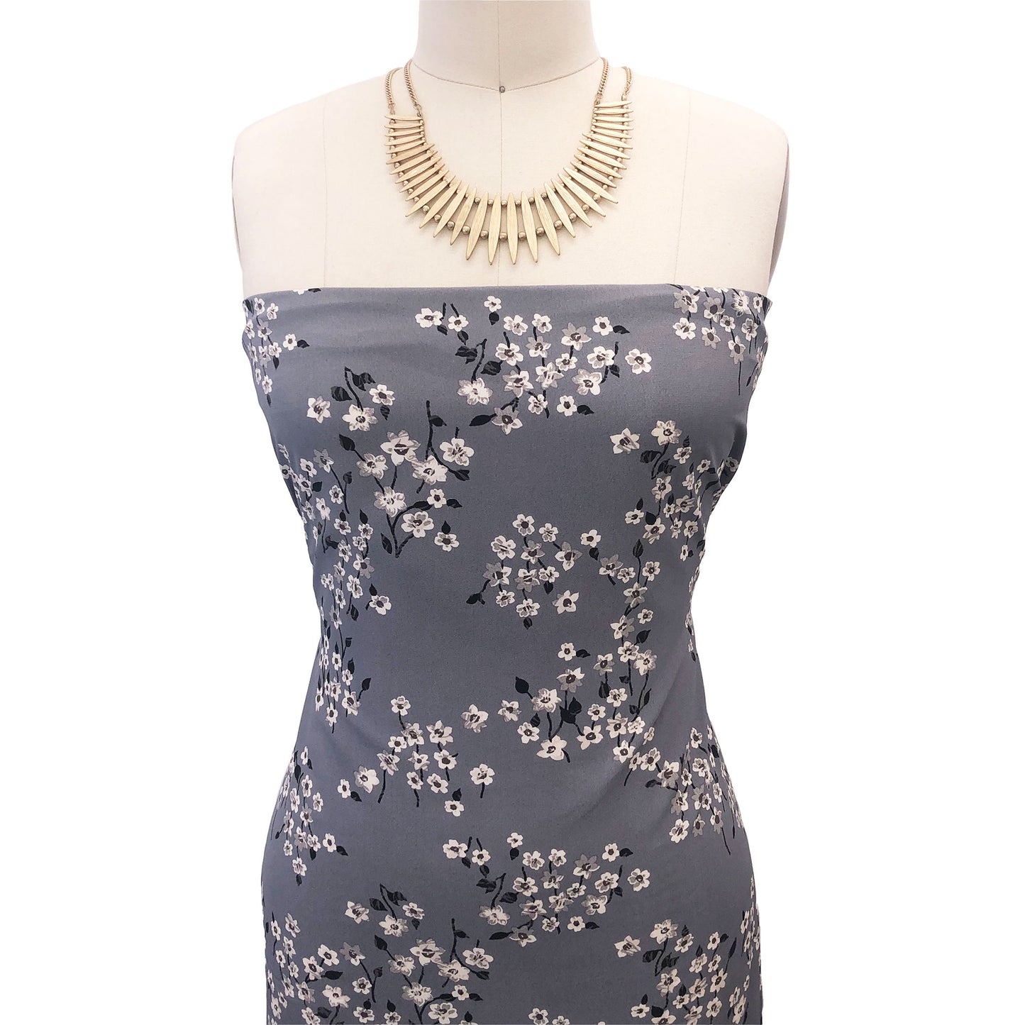 P-2889-754-GREY-SILVER - PRINTED POLY MOROCCAN 100% POLY