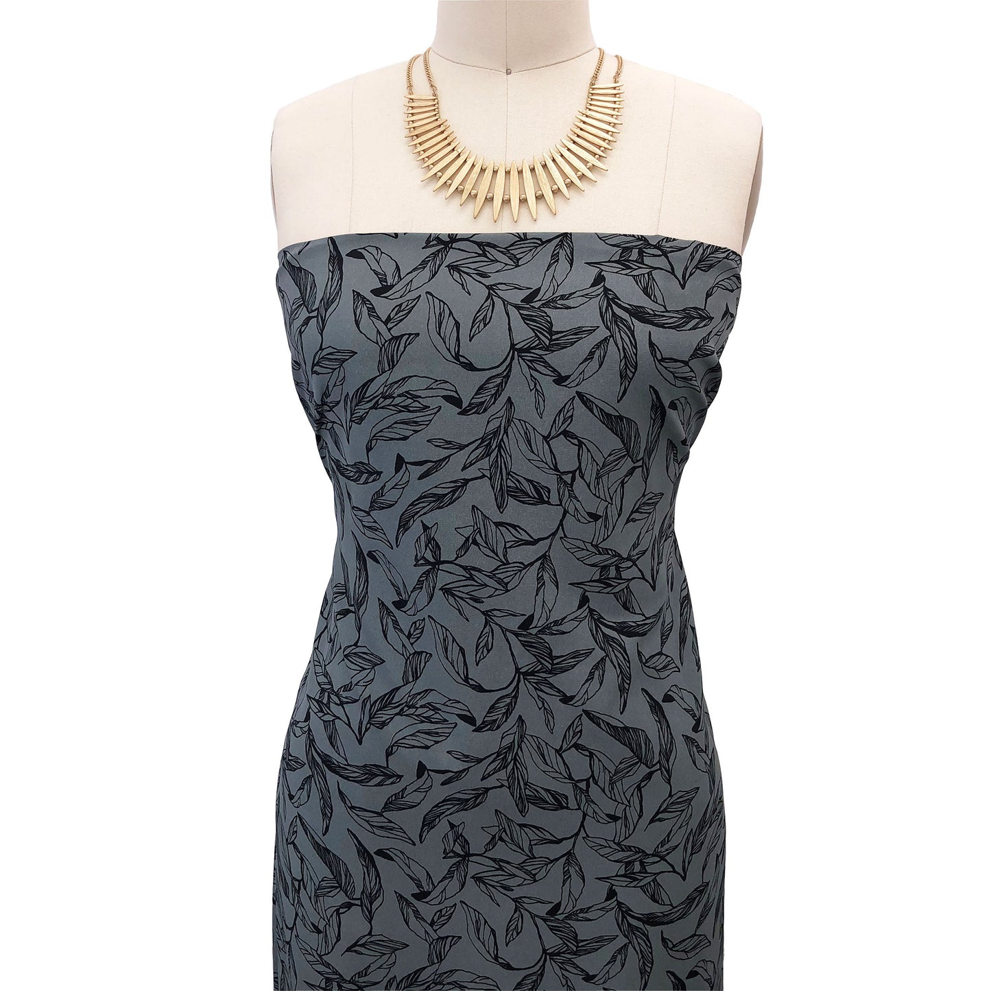 P-2904-754-SLATE-BLACK - PRINTED POLY MOROCCAN 100% POLY