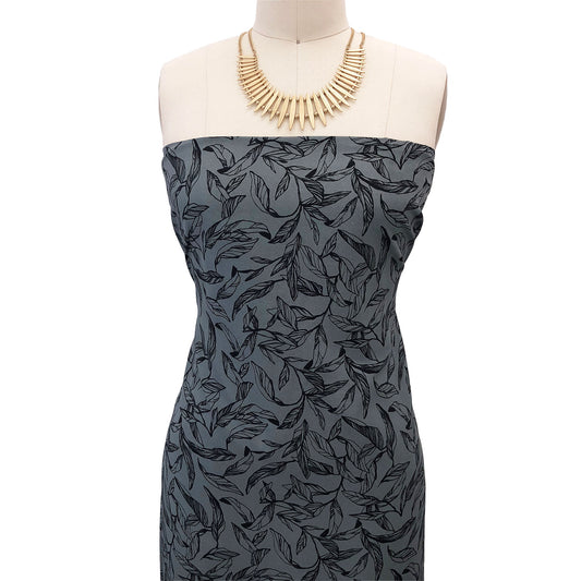 P-2904-754-SLATE-BLACK - PRINTED POLY MOROCCAN 100% POLY