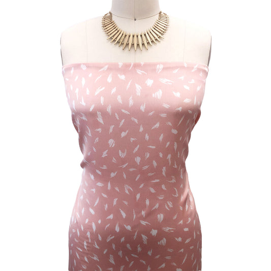P-2908-456-MISTY-ROSE-OFF-WHITE - PRINTED STRETCH SATIN 100% POLY