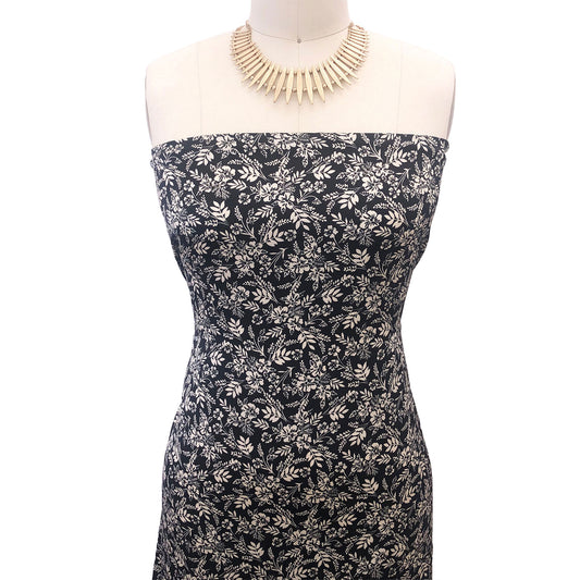 P-2920-456-BLACK-TAN - PRINTED STRETCH SATIN 100% POLY