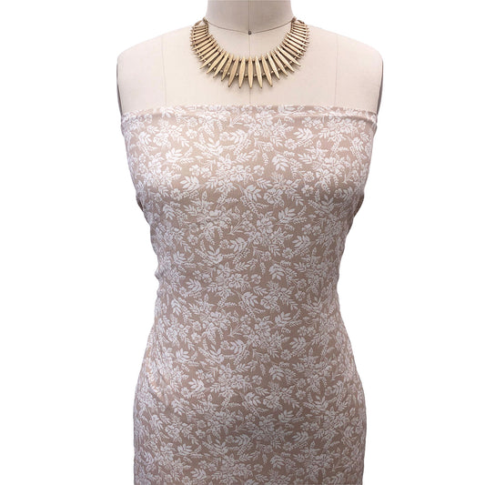 P-2920-754-STONE-OFF-WHITE - PRINTED POLY MOROCCAN 100% POLY