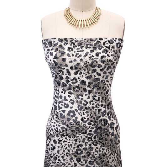 P-2939-776-OFF-WHITE-GREY - PRINTED TIE DYE WAFFLE NON-BRUSHED 96% POLY 4% SPANDEX