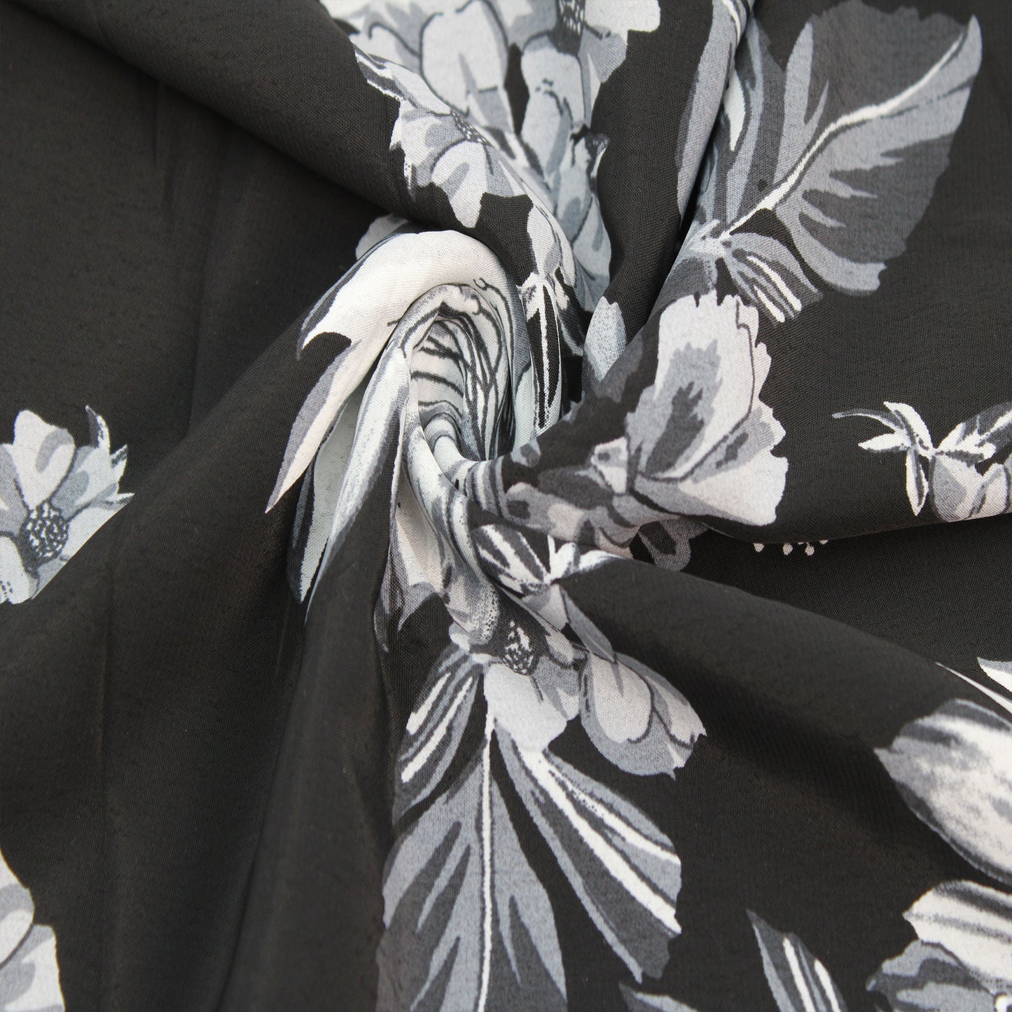 P-2947-754-BLACK-GREY - PRINTED POLY MOROCCAN 100% POLY