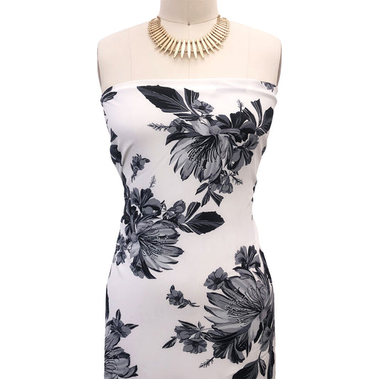 P-2947-754-OFFWHITE-GREY - PRINTED POLY MOROCCAN 100% POLY