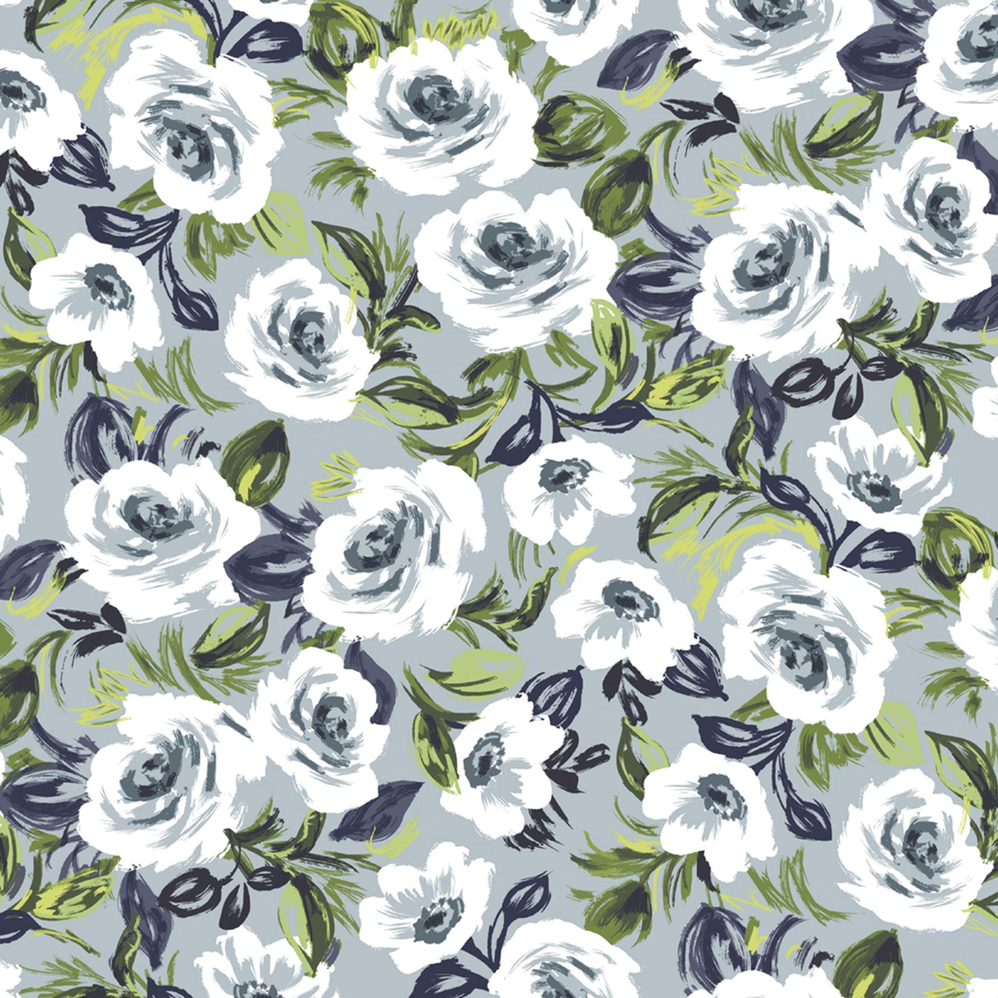 P-2963-504-BLUE-OFF-WHITE - PRINTED WOOL DOBBY 100% POLYESTER