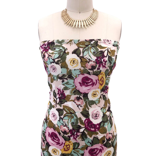 P-2964-504-BLUSH-PINK - PRINTED WOOL DOBBY 100% POLYESTER