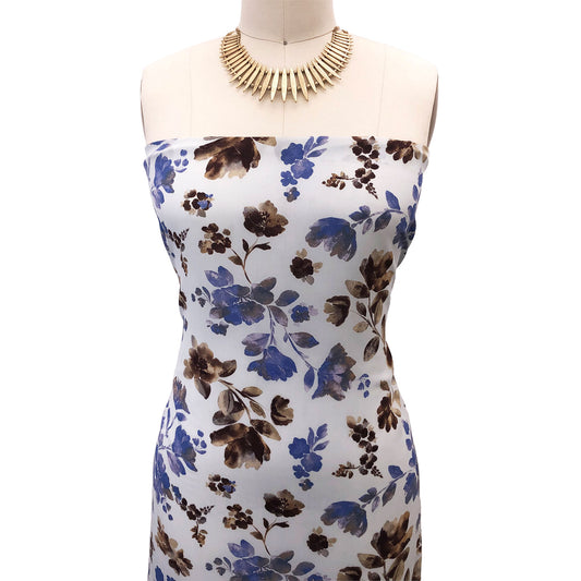 P-2982-504-PALE-BLUE-PERI - PRINTED WOOL DOBBY 100% POLYESTER