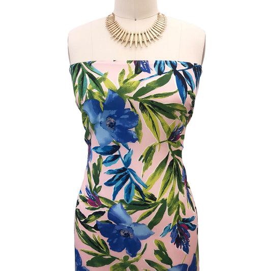 P-2983-504-BLUSH-BLUE - PRINTED WOOL DOBBY 100% POLYESTER