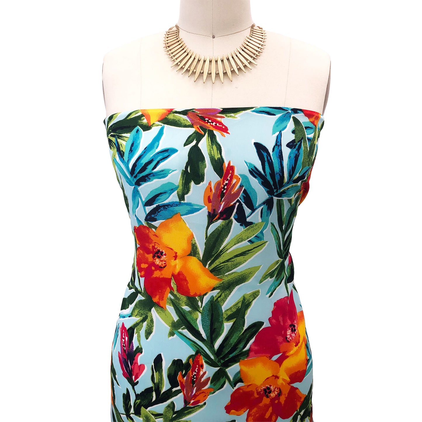 P-2983-504-MINT-ORANGE - PRINTED WOOL DOBBY 100% POLYESTER