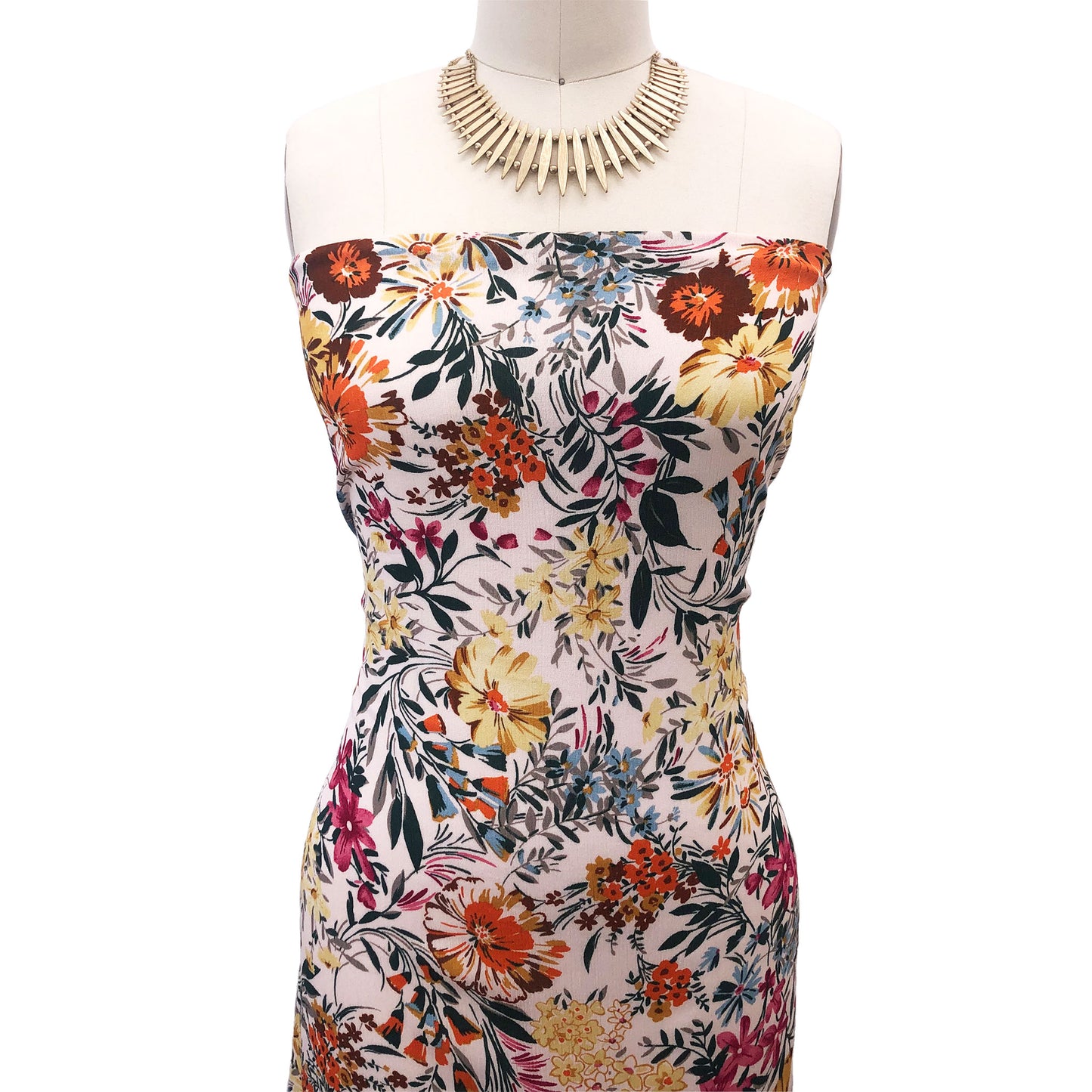 P-2985-636-TAN-GOLDEN-GLOW - PRINTED CREPON 100% RAYON CREPON