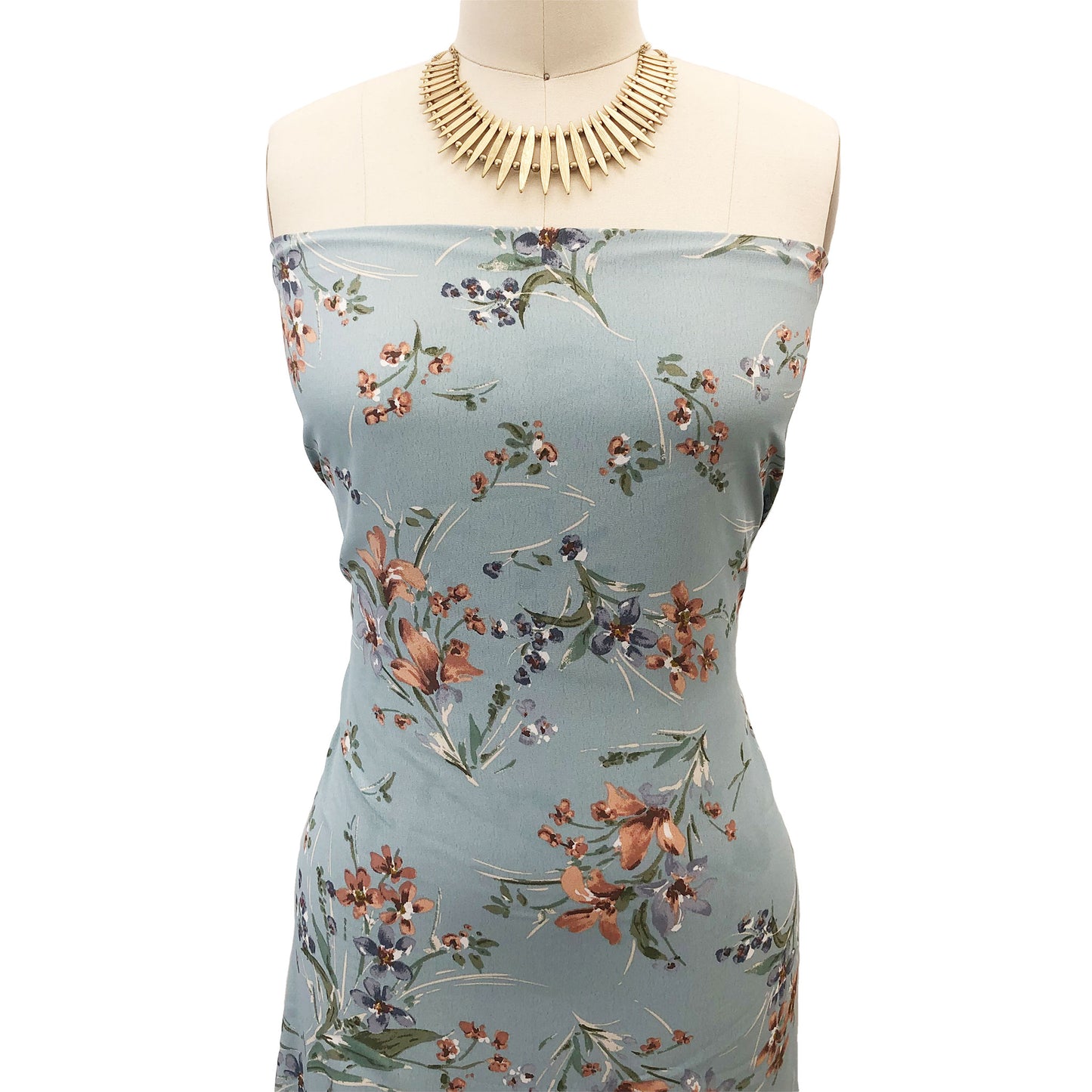 P-2988-754-CLOUD-BLUE-ROSE-TAN - PRINTED POLY MOROCCAN 100% POLY