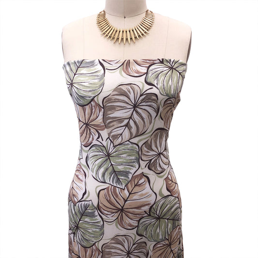 P-2989-636-ECRU-SEAFOAM - PRINTED CREPON 100% RAYON CREPON