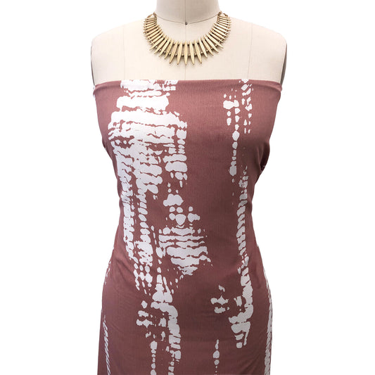 P-2998-754-MAUVE-IVORY - PRINTED POLY MOROCCAN 100% POLY