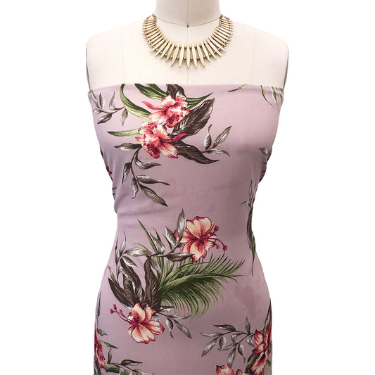 P-3003-754-BLUSH-BURNT-CORAL - PRINTED POLY MOROCCAN 100% POLY