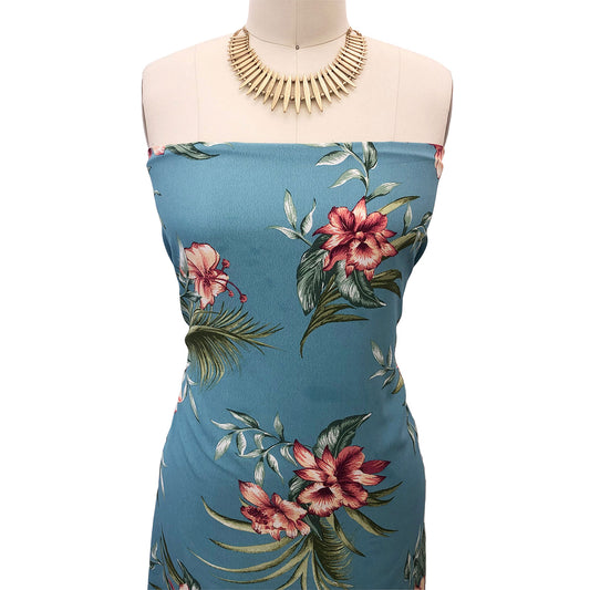 P-3003-754-MINT-PEACH - PRINTED POLY MOROCCAN 100% POLY